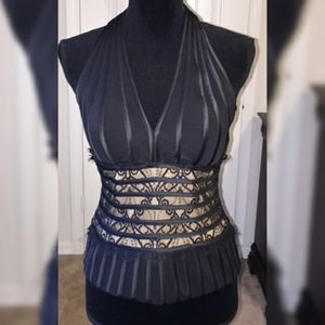Cache  halter top corset